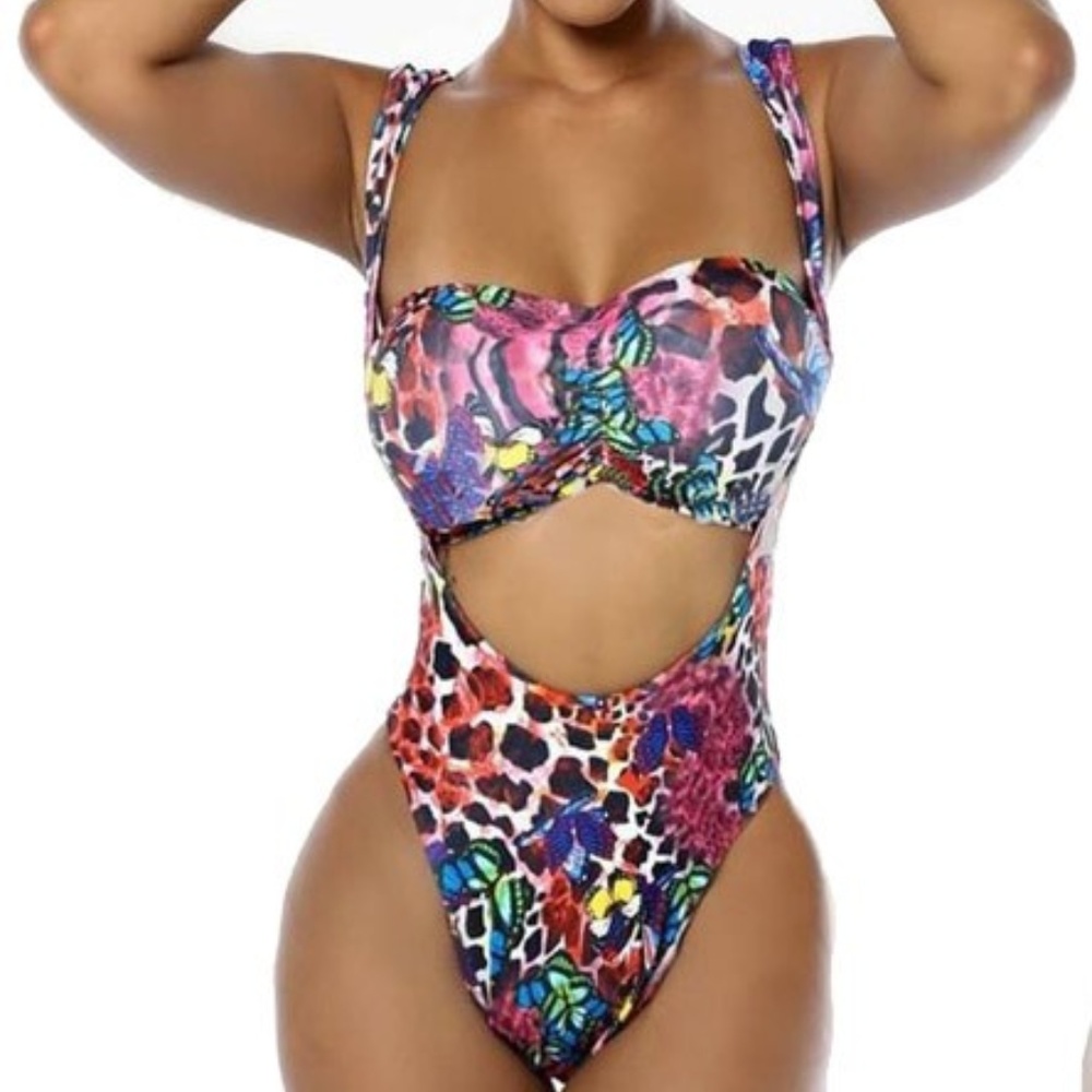 Two Piece Tub Top with Sling Swimsuit